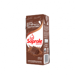 LECHE CHOCOLATADA  SABOR CACAO SOPROLE 200 ML X 6 UND