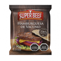 HAMBURGUESA SUPER BEEF 90GR X 10 UND